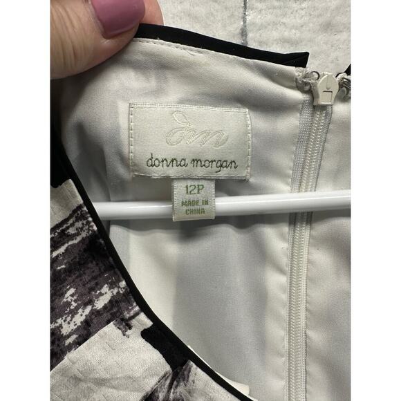 Donna Morgan Abstract Brushstroke Sheath Dress 12P Old Money - Picture 10 of 12